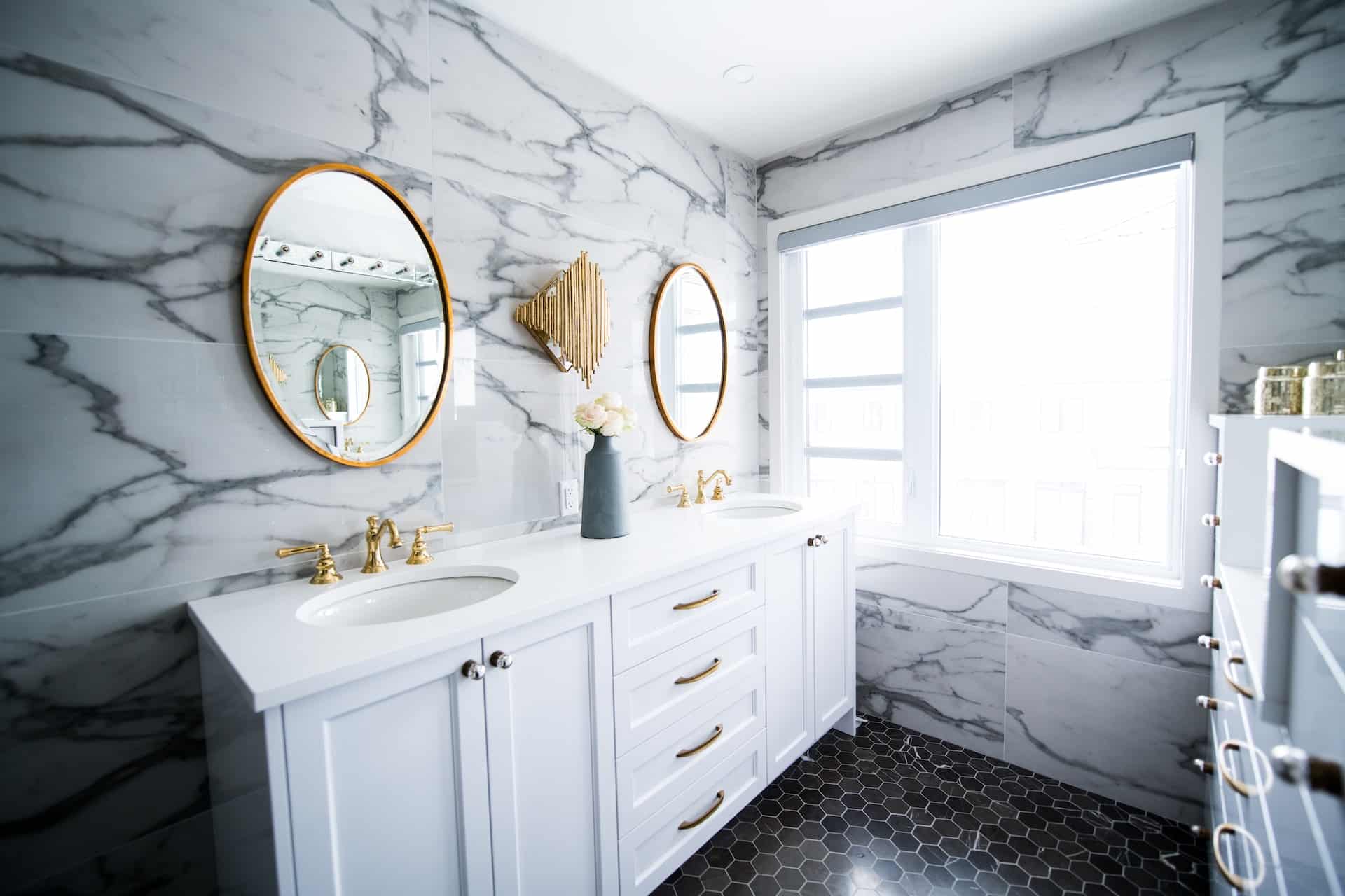 Bathroom tile and vanity selections for remodel cost planning