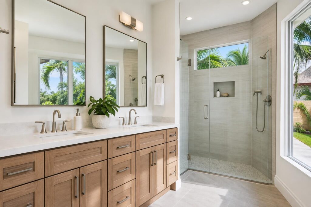 Updated residential bathroom remodel